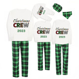 2023 Christmas Matching Family Pajamas Exclusive Design Printed Christmas Crew Green Pajamas Set