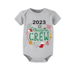 2023 Christmas Matching Family Pajamas Exclusive Design Christmas Crew Wreath Green Short Pajamas Set