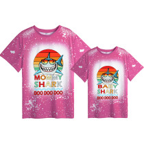 Mommy and Me Matching Clothing Top Mommy Baby Shark Boo Boo Boo Tie Dyed Family T-shirts