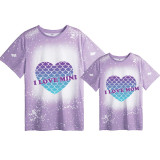Mommy and Me Matching Clothing Top Mermaid Love Mama And Mini Tie Dyed Family T-shirts