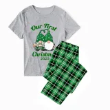 2023 Christmas Matching Family Pajamas Our First Christmas Gnomes Green Pants Pajamas Set