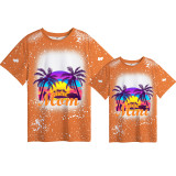 Mommy and Me Matching Clothing Top Summer Vacation Mama And Mini Tie Dyed Family T-shirts