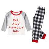 2023 Christmas Matching Family Pajamas Exclusive We Are Family Black White Plaids Pajamas Set