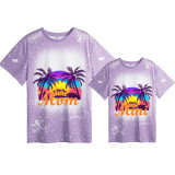 Mommy and Me Matching Clothing Top Summer Vacation Mama And Mini Tie Dyed Family T-shirts