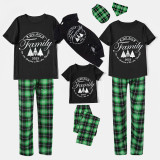 2023 Christmas Matching Family Pajamas Exclusive We Are Family Wreath Xmas Tree Black Short Pajamas Set