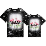 Mommy and Me Matching Clothing Top Flamigo Vacation Mama And Mini Tie Dyed Family T-shirts
