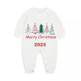 2023 Christmas Matching Family Pajamas Exclusive Merry Christmas Beatiful Tree Red Pajamas Set