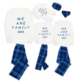 2023 Christmas Matching Family Pajamas Exclusive We Are Family Blue Pajamas Set