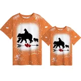 Mommy and Me Matching Clothing Top Polar Bear Mama Mini Tie Dyed Family T-shirts