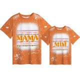 Mommy and Me Matching Clothing Top I'm Mama Mini Print Strip Tie Dyed Family T-shirts