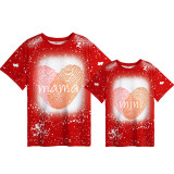 Mommy and Me Matching Clothing Top Fingerprint Mama Mini Tie Dyed Family T-shirts