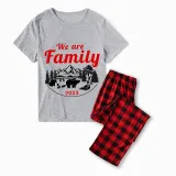 2023 Christmas Matching Family Pajamas Christmas Exclusive Design We are Family Polar Bear Gray Pajamas Set