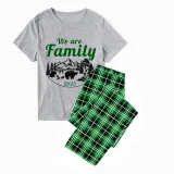 2023 Christmas Matching Family Pajamas Christmas Exclusive Design We are Family Polar Bear Green Short Pajamas Set