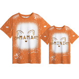 Mommy and Me Matching Clothing Top Cat Leopard Tie Dyed Family T-shirts