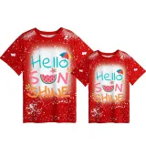 Mommy and Me Matching Clothing Top Hello Sun Shine Mama And Mini Tie Dyed Family T-shirts