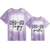 Mommy and Me Matching Clothing Top Copy Paste Ctrl Tie Dyed Family T-shirts