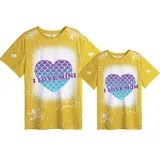 Mommy and Me Matching Clothing Top Mermaid Love Mama And Mini Tie Dyed Family T-shirts