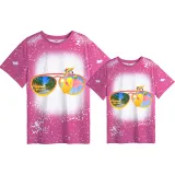 Mommy and Me Matching Clothing Top Sunglasses Flamingo Mama And Mini Tie Dyed Family T-shirts