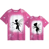 Mommy and Me Matching Clothing Top Angel Mama Mini Tie Dyed Family T-shirts