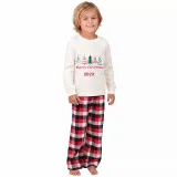 2023 Christmas Matching Family Pajamas Exclusive Merry Christmas Beatiful Tree Red Pajamas Set