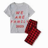 2023 Christmas Matching Family Pajamas Exclusive We Are Family Gray Pajamas Set