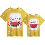 Mommy and Me Matching Clothing Top Sweet Watermelon Mama And Mini Tie Dyed Family T-shirts