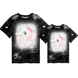 Mommy and Me Matching Clothing Top Cute Elephants Mama And Mini Tie Dyed Family T-shirts