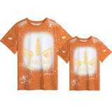 Mommy and Me Matching Clothing Top Golden Unicorn Mama And Mini Tie Dyed Family T-shirts