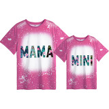 Mommy and Me Matching Clothing Top Mama Mini Coconut Tree Tie Dyed Family T-shirts