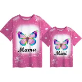 Mommy and Me Matching Clothing Top Butterfly Mama And Mini Tie Dyed Family T-shirts