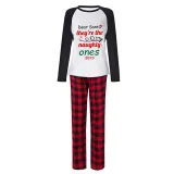 2023 Christmas Matching Family Pajamas Dear Santa They're The Naughty Ones Red Pajamas Set