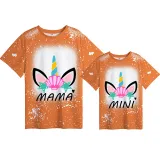 Mommy and Me Matching Clothing Top Unicorn Mama And Mini Tie Dyed Family T-shirts