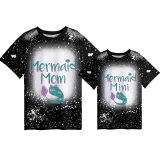 Mommy and Me Matching Clothing Top Mermaid Mama And Mini Tie Dyed Family T-shirts