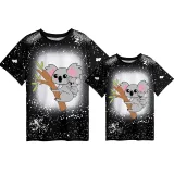Mommy and Me Matching Clothing Top Sloth Love Mama Mini Tie Dyed Family T-shirts