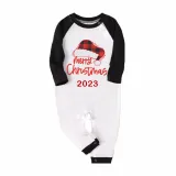 2023 Christmas Matching Family Pajamas Red Plaids Christmas Hat Merry Christmas Letter Red Pajamas Set With Baby Pajamas