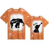 Mommy and Me Matching Clothing Top Elephant Mama And Mini Tie Dyed Family T-shirts