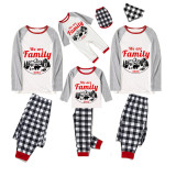 2023 Christmas Matching Family Pajamas Christmas Exclusive Design We are Family Polar Bear Black White Plaids Pajamas Set