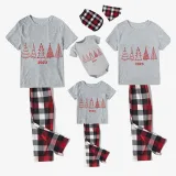 2023 Christmas Matching Family Pajamas Exclusive Christmas Tree Gray Short Pants Pajamas Set