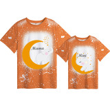 Mommy and Me Matching Clothing Top Elephant Moon Mama And Mini Tie Dyed Family T-shirts