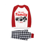 2023 Christmas Matching Family Pajamas Christmas Exclusive Design We are Family Polar Bear Black White Plaids Pajamas Set