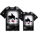 Mommy and Me Matching Clothing Top Polar Bear Mama Mini Tie Dyed Family T-shirts
