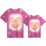 Mommy and Me Matching Clothing Top Fingerprint Mama Mini Tie Dyed Family T-shirts