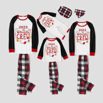 2023 Christmas Matching Family Pajamas Exclusive Design Christmas Crew Wreath Multicolor Pajamas Set