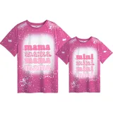 Mommy and Me Matching Clothing Top Mama Mini Print Tie Dyed Family T-shirts