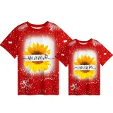 Mommy and Me Matching Clothing Top Mama Mini Sunflower Tie Dyed Family T-shirts
