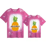 Mommy and Me Matching Clothing Top Pineapple Mama And Mini Tie Dyed Family T-shirts
