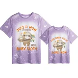 Mommy and Me Matching Clothing Top Sloth I Love You Mama Mini Tie Dyed Family T-shirts