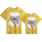 Mommy and Me Matching Clothing Top Sloth Love Mama Mini Tie Dyed Family T-shirts