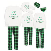 2023 Christmas Matching Family Pajamas Exclusive We Are Family Green Pajamas Set