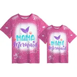 Mommy and Me Matching Clothing Top Mermaid Mama And Mini Tie Dyed Family T-shirts